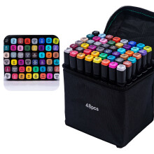 Portable Art Markers Set for Creativity Double Tip-48 colors