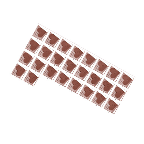 26Pcs Heart Corner Bookmarks PU Leather Corner Page-dark brown