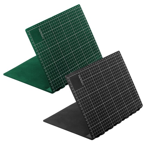 2 Pack Versatile Foldable Cutting Mat Rotating-black green