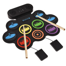 Waterproof Silicone Electronic Drum Easy to Clean Foldable USB