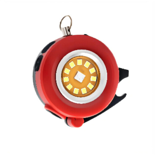 Multifunctional Waterproof LED Light Magnetic Keychain-RGB red