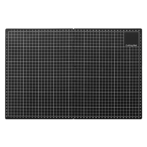 Accurate Cutting Mat Foldable NonSlip Bottom Grid Lines-Black