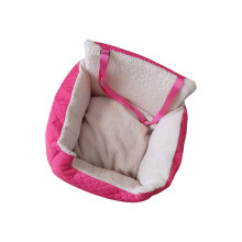 Elevated View Dog Car Seat Memory Foam Pet Boosters-rose red