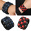 Ideal Gift Punk Leather Bracelet with Square Stud-red black. 3