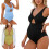 Multi Scenario Maternity Swimwear Conjoined Bikini-Blue 2XL 7