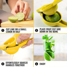 Simple Craft Lemon Squeezer - Premium Single Bowl Citrus Juicer - Handheld Manual Lemon Juicer Saves Time & Effort