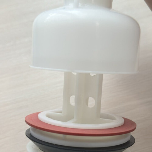 Válvula de descarga branca para vaso sanitário Mansfield 211-1112, 11,5 polegadas. 1