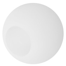 Abat-jour rond en verre blanc laiteux pour suspension
