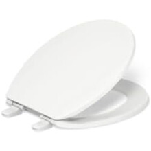 Abattant de toilette rond Brevia avec charnières à dégagement rapide, blanc