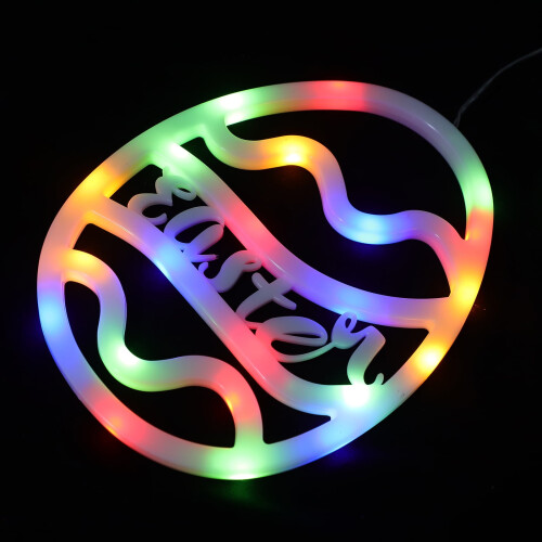 Easter Egg LED Light Decor, White, 45x15.5cm