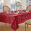 Barcelona Damask Tablecloth 60 x 102 in Red 1