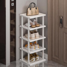 Bamboo Shoe Rack 5Tier- Vertical Shoe Rack for Small Spaces, Tall Narrow Shoe Rack Organizer for Closet Entryway Corner Garage and Bedroom