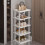 Bambus skohylde 5-lags lodret organizer 1