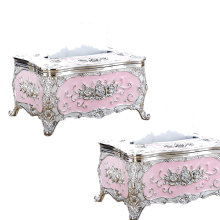 Vintage rechthoekige servettenhouder (2 stuks)
