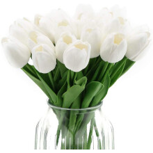 Pink Artificial Tulips, Real-Touch, 10 pcs