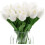 Pink Artificial Tulips, Real-Touch, 10 pcs 1