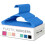 20-Pack Sky Blue Plastic Hangers with Notches 1