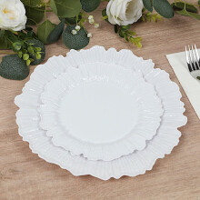 BalsaCircle witte dessertbordjes van plastic met rifdesign (20 stuks)