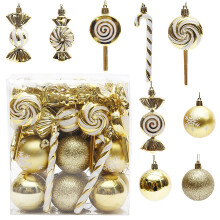 36-Piece Candy-Themed Christmas Ornaments Set
