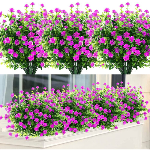 6 Pack Artificial Boxwood Shrubs, 15" Tall Faux Greenery