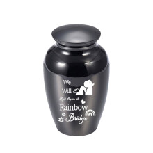 Pet Cremation Urn for Dogs Cats Ashes Electroplate Pet Memorial Souvenir Urns with Memorial Word Pet CoffinBox