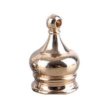 Ponteira de bronze para luminária de chão e de mesa.