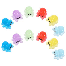 12pcs Glow-in-the-Dark Mini Resin Spider Figurines