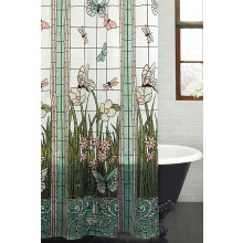Waterproof Polyester Shower Curtain – Meadow Flower &