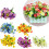 Blå UV-resistenta konstgjorda blommor utomhuspaket 4