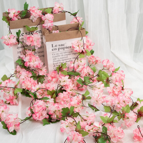 Artificial Cherry Blossom Rattan 176cm 1