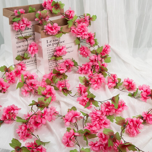 Artificial Cherry Blossom Rattan 176cm 2