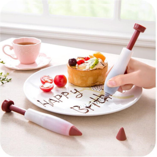 Silicone Fondant Cake Pen Icing Writing Syringe Baking Decor DIY Tools 1