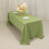 Sage Green Lamour Satin Rectangular Tablecloth 60 x 126 in 2