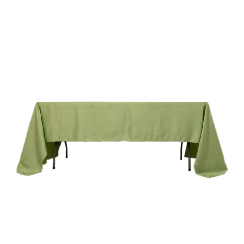 Sage Green Lamour Satin Rectangular Tablecloth 60 x 126 in 2