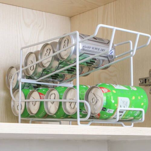 Double Layer Can Storage Rack for Kitchen or Fridge 1