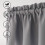 Kitchen Valance Curtains Gray Double Layer Blackout 57x18 5