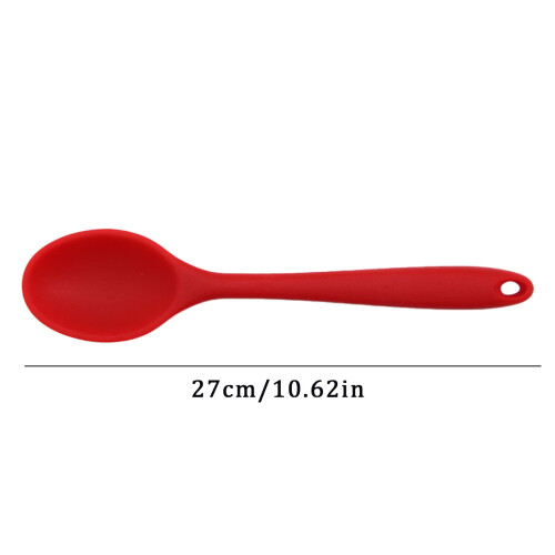 Silicone Spoon Kitchenware Integrated Cooking Spoon Orange,Silicone Spoon Kitchenware Cooking Spoon Kitchen Gadgets Soup Spoon,Material：Silicone 1