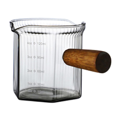 Messbecher aus Borosilikatglas mit Holzgriff, 120 ml 1