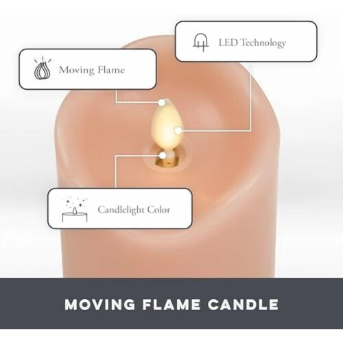 Conjunto de 3 velas de pilar LED sem chama Luminara 2