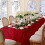 Barcelona Damask Tablecloth 60 x 102 in Red 2