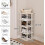Sapateira vertical de bambu com 17 níveis e design compacto. 2