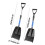 Car Snow Shovel Blue Plastic Retractable Detachable 3