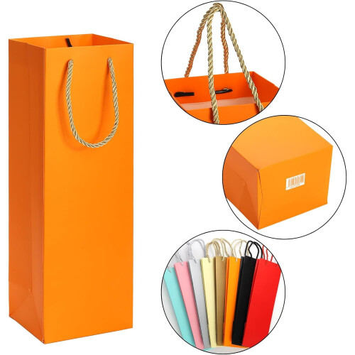 Pacote com 32 Sacolas de Presente para Vinho – Papelão Resistente com Alças