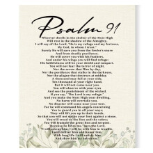 Poster de perete pe pânză Psalms91 – Biblia inspirațională