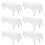 Witte polyester tafelkleden 60x102 inch (6 stuks) 1