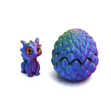 Dragon articulat imprimat 3D cu set de ouă