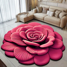 Tapete de pelúcia floral com flor 3D de terra diatomácea