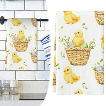 Cute Microfiber Kitchen Towels, Soft & Fluffy, Stylish Decorative Cleaning Towels for Men/Women, Handcrafted, 15.8x23.6 Inch (1 Pc), Compatible with