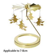 Rotary Gold Angel Tea Lights Candle Holder - Spinning Romantic Candlestick Ornament for Wedding, Party, Christmas, Home Decoration