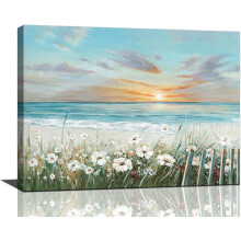 Farmhouse Canvas Wall Art 12 x 16 in Framed